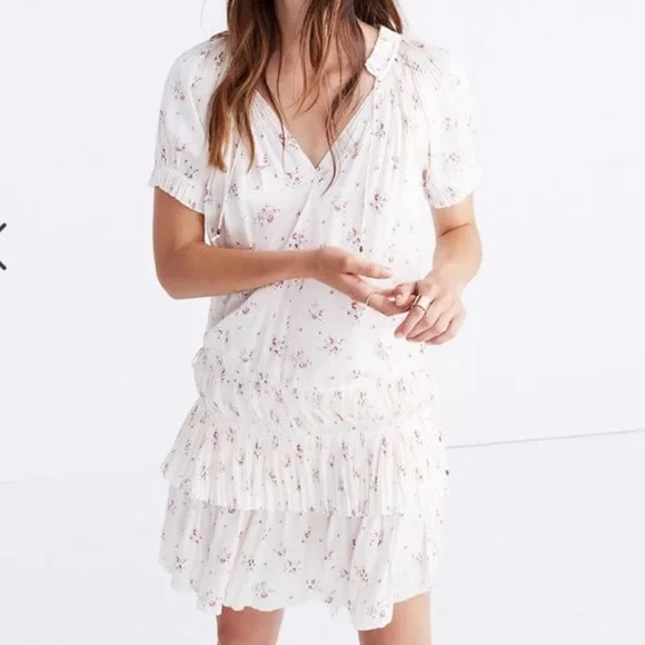 Ulla Johnson Nora Prairie Floral Satin Dress 10 - Picture 2 of 14